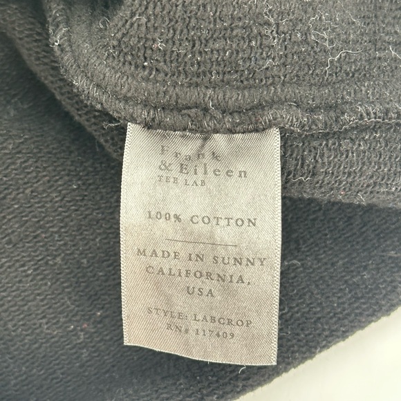 Frank & Eileen Mini Belfast Knit Sweatshirt Blazer Jacket Solid Black Medium - Picture 8 of 9